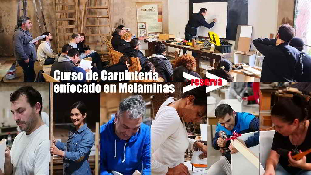 curso de carpinteria enfocado en melaminas