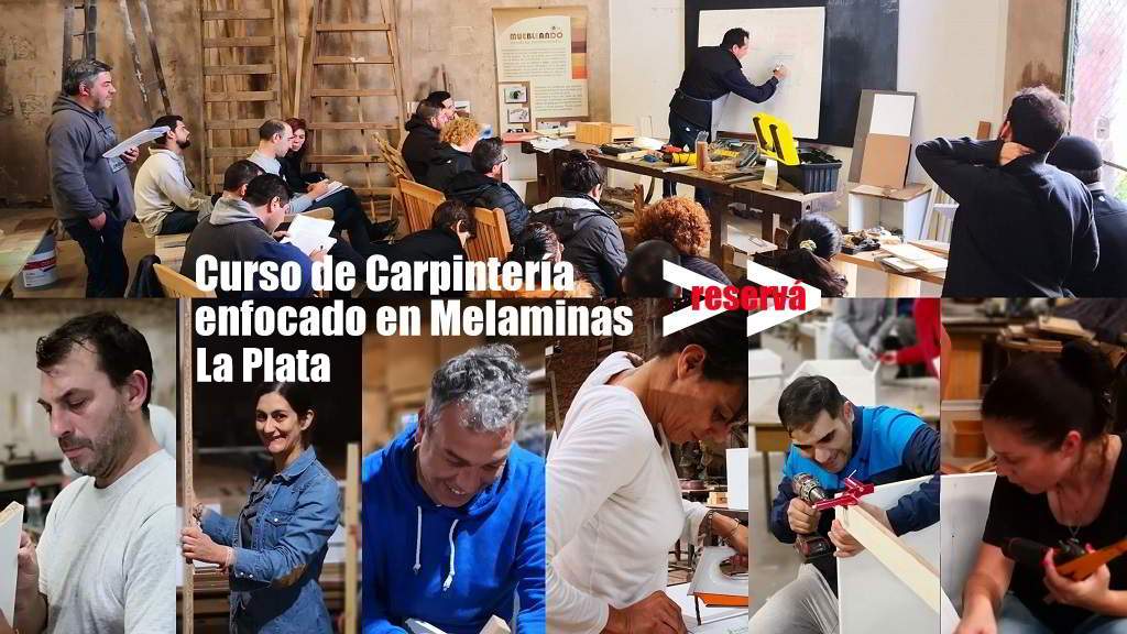 curso de carpintería en La Plata melaminas bajo mesadas y placards