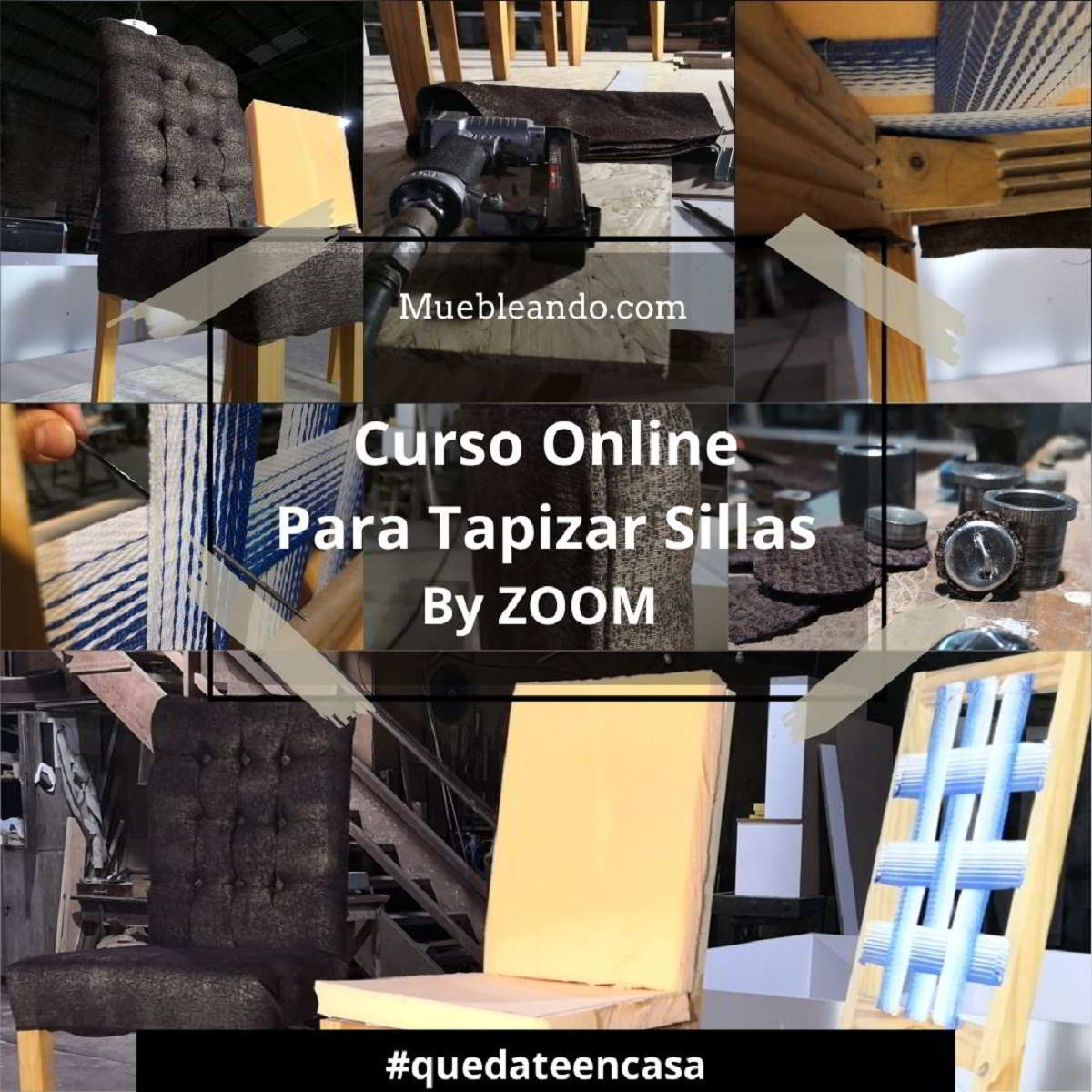 Curso Online de tapicería para tapizar sillas via zoom Curso Online de tapicería para tapizar sillas via zoom