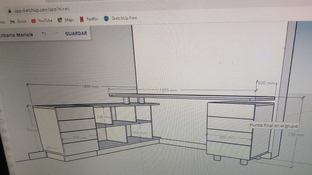 diseñar muebles con Sketchup