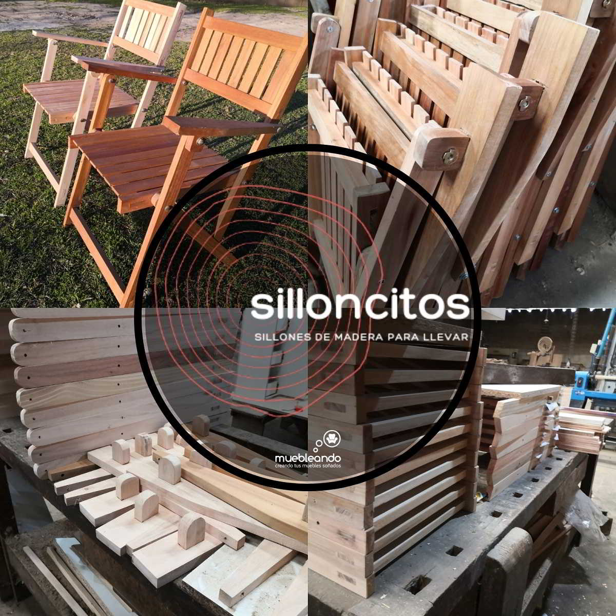 sillones de madera con apoyabrazos