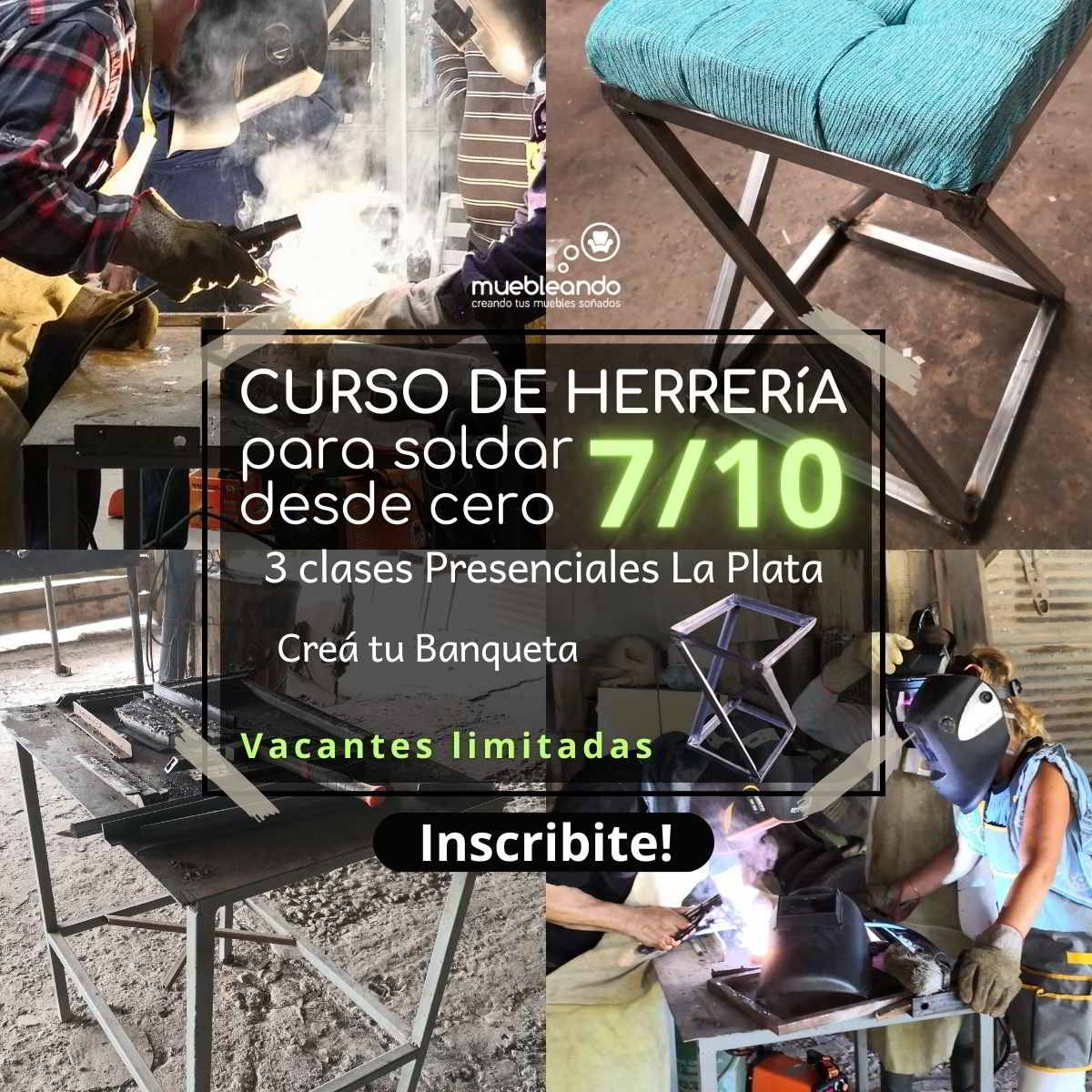 Curso de herrería para aprender a soldar Octubre 2023