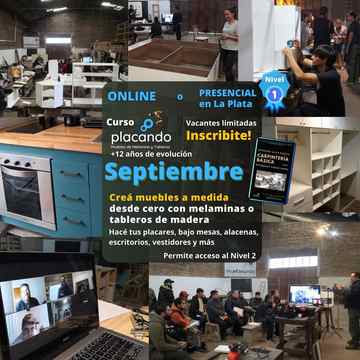 Curso de Carpintería Muebleando para muebles en melamina