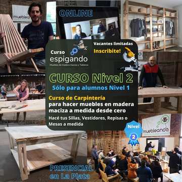 Curso de Carpintería Muebles a medida en madera