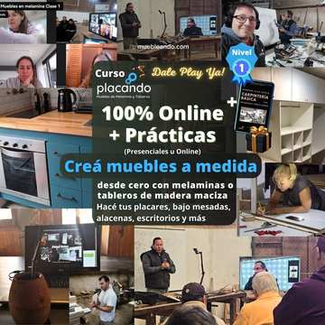 Curso de Carpintería Muebleando para muebles en melamina online