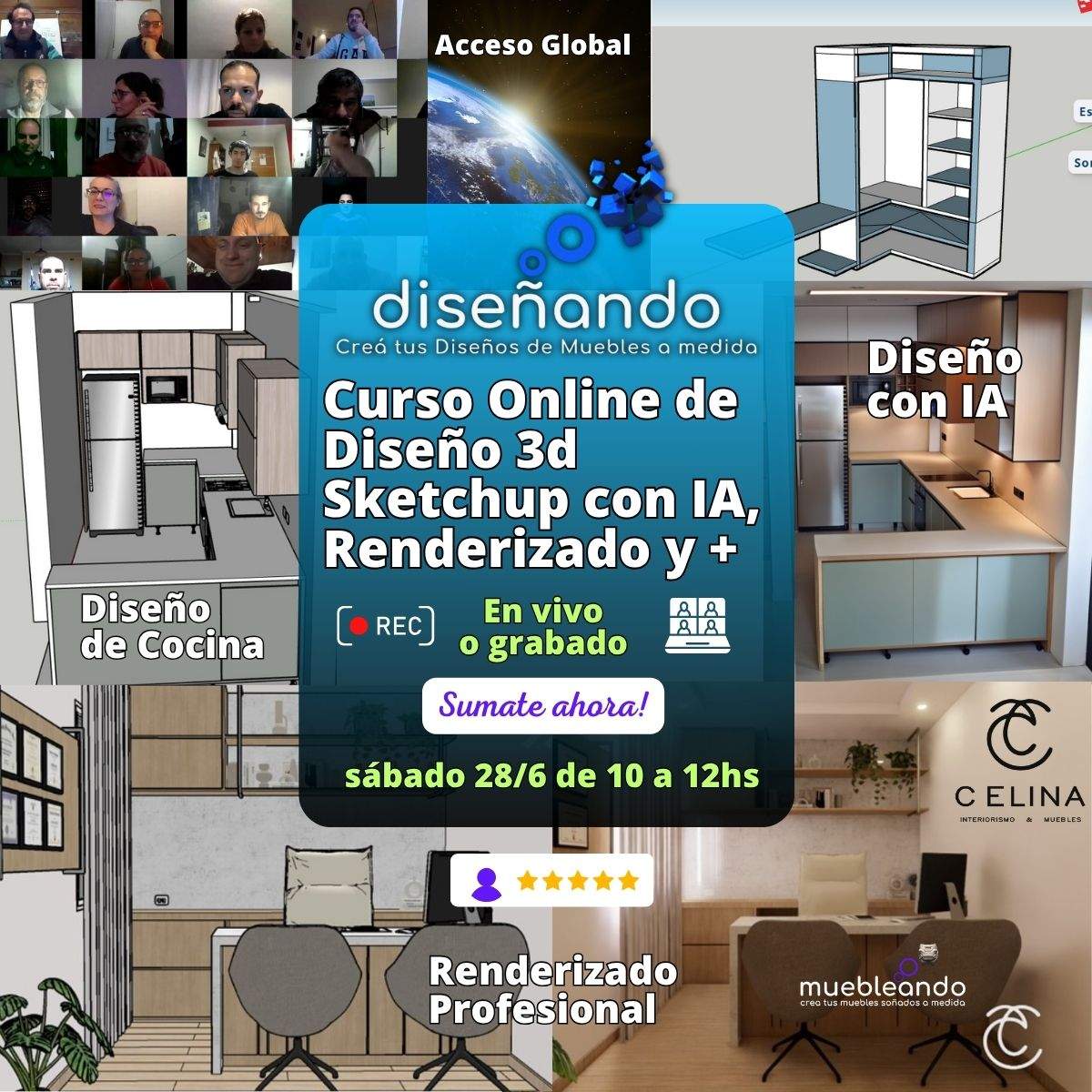 Curso Diseñando en 3d con Sketchup con IA, Optimizador y Renderizado