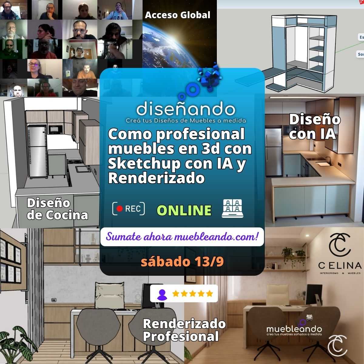 Curso Diseñando en 3d con Sketchup con IA, Optimizador y Renderizado