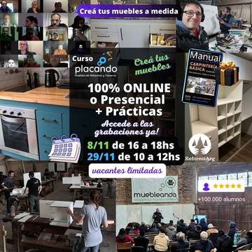 Curso de Carpintería Muebleando para muebles en melamina online